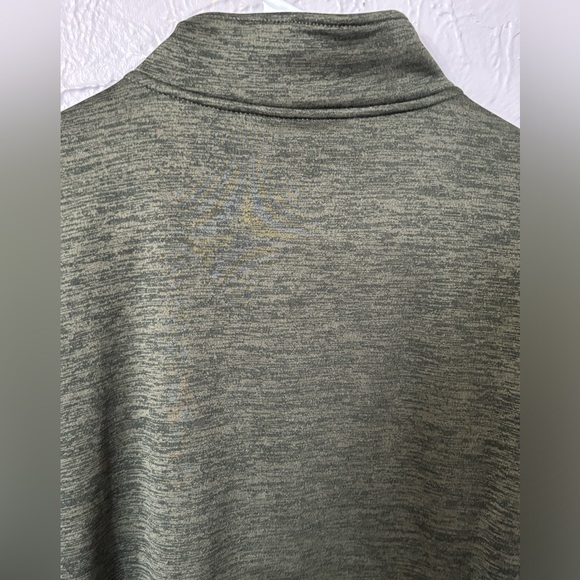 Under Armour Men’s Heathered Forest Green Cold Gear 1/4 Zip Fleece Pullover - L - Picture 9 of 9